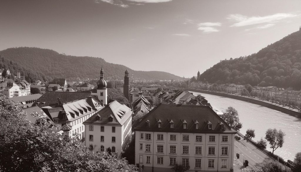 Heidelberg, Sschwarz-weiss Bild