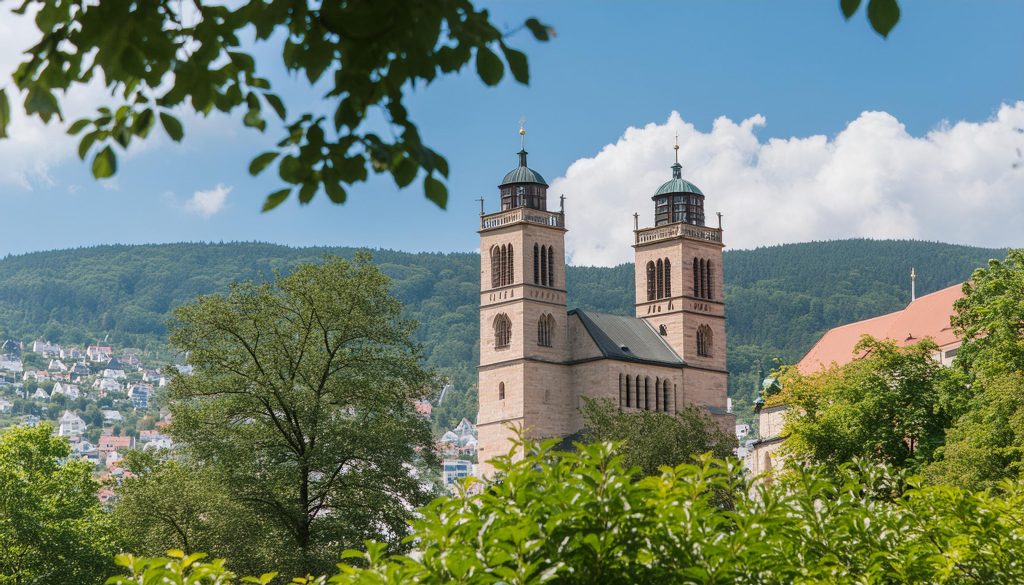 Jena mit Kirchturm